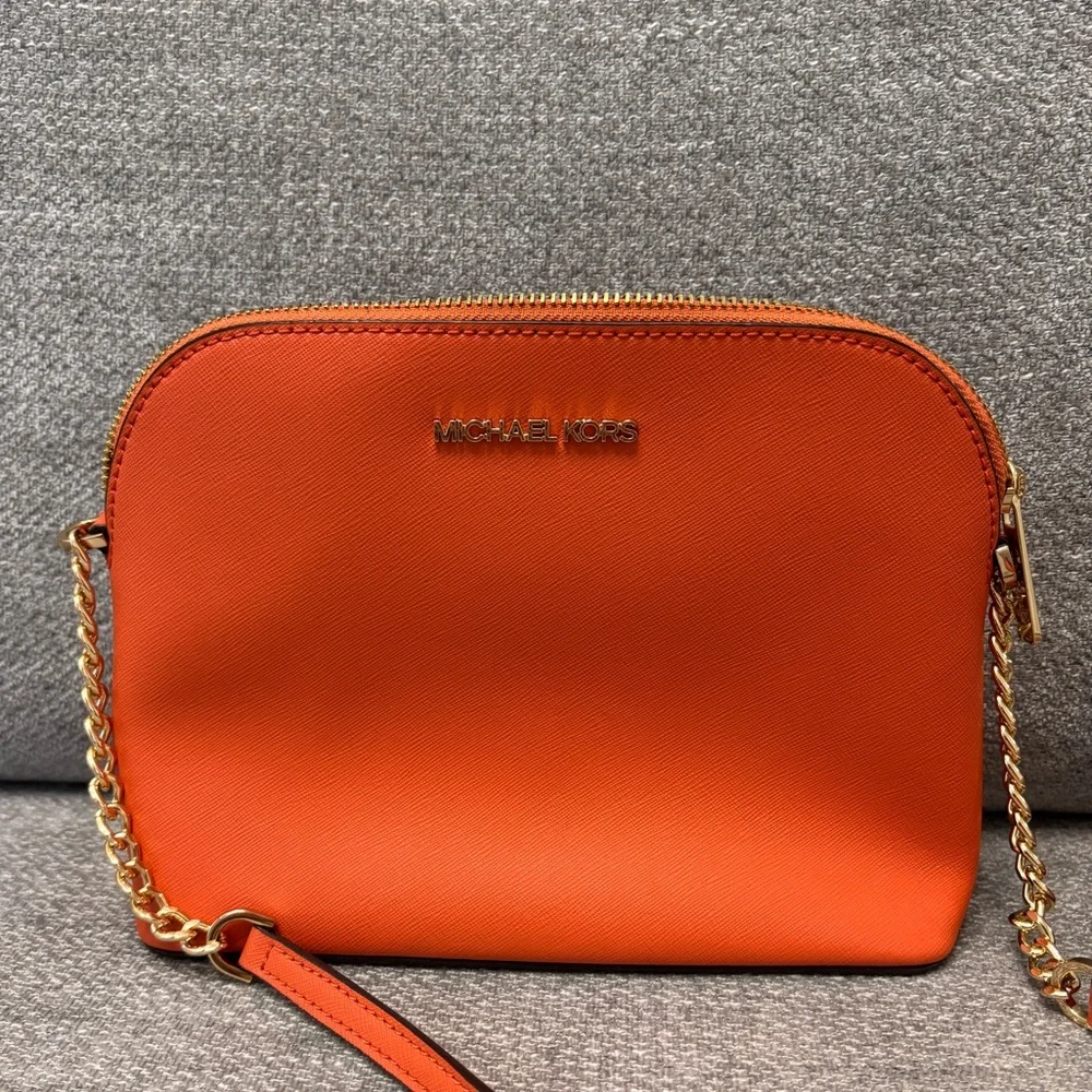 Michael Kors Vibrant Orange Crossbody Bag